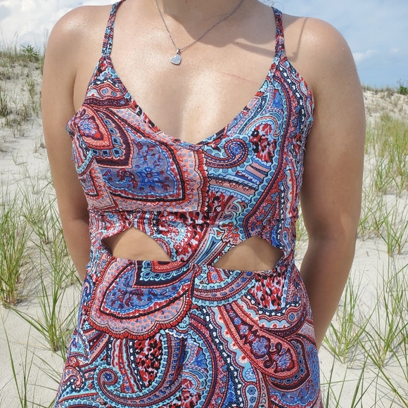 Boho paisley print Jumpsuit - Picture 2 of 4